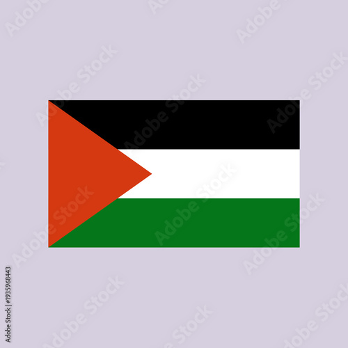 Free Download The Palestinian flag waving in the wind with a light gray background - GFXLoad