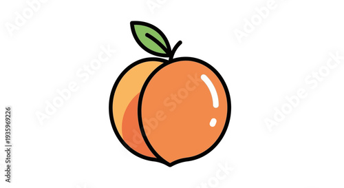 Fresh Orange Fruit with Green Leaf.