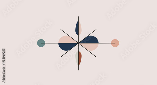 Geometric shape abstract design element.