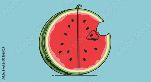 Juicy Watermelon Fruit Slice Summer.