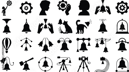 Set of 30 science and astronomy icons vector