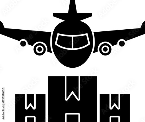 Logistics icon. Containing distribution, shipping, transportation, delivery, cargo, freight, route planning, supply chain, export and import . Solid icon collection.ship and boat icon set. 