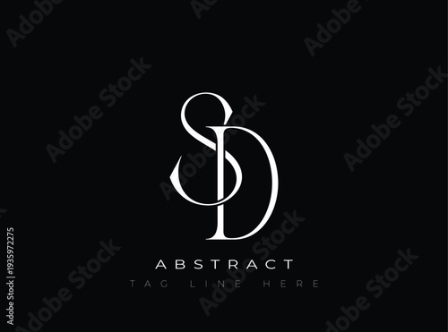 SD Abstract Monogram. Corporate identity and premium design projects seeking a refined modern look.