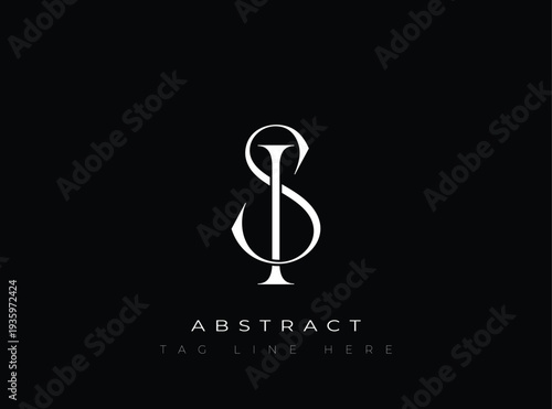 SI Abstract Monogram. Corporate identity and premium design projects seeking a refined modern look.