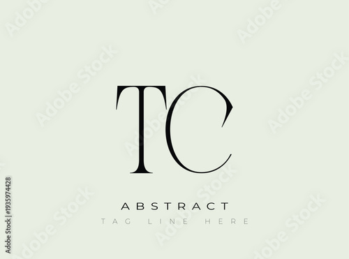 TC Abstract Monogram. Corporate identity and premium design projects seeking a refined modern look.
