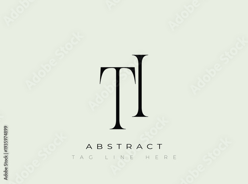 TI Abstract Monogram. Corporate identity and premium design projects seeking a refined modern look.