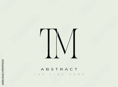 TM Abstract Monogram. Corporate identity and premium design projects seeking a refined modern look.