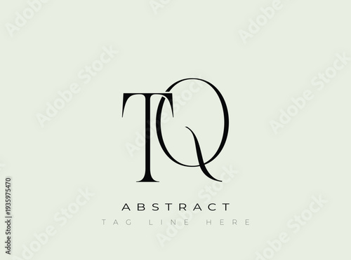 TQ Abstract Monogram. Corporate identity and premium design projects seeking a refined modern look.