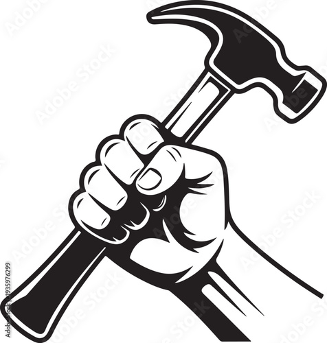 Powerful grip on a durable claw hammer for home improvement and building tasks