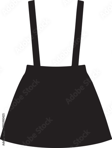 Suspender Overall Baby Skirt Silhouettes with Vertical Straps