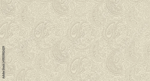 Elegant Paisley Pattern Seamless Background - Vintage Textile Design