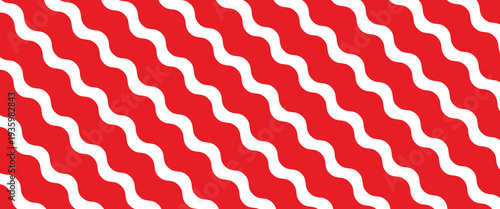Red stripes on white background. Striped diagonal pattern Vector illustration of Seamless background Christmas or winter theme Background with slanted lines