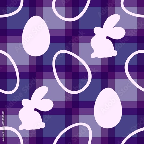 Easter eggs seamless rabbits pattern for fabrics and linens and kids clothes print and spring party accessories