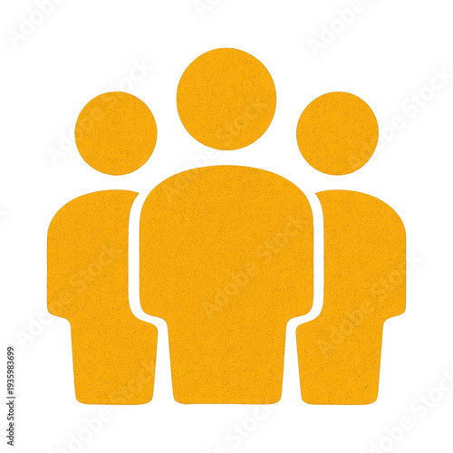 PNG Minimalist orange group icon