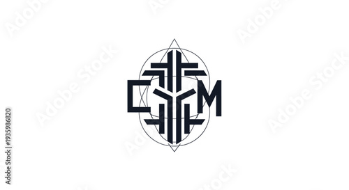 Geometric Monogram Logo Design