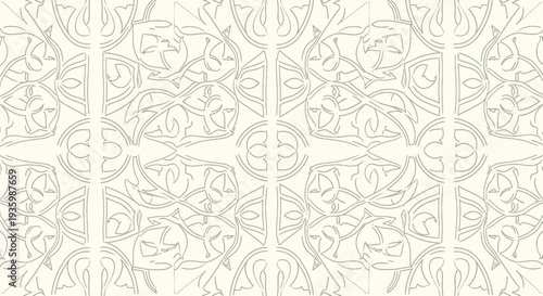 Intricate floral arabesque pattern, ornamental tile design, oriental background