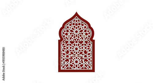Intricate Decorative Moroccan Archway with Geometric Pattern