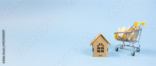 warmth portrayed through rural symbols, sentiment of quaint countryside living captured in symbolic imagery, portrayal of inviting rural dwellings with shopping carts and handcrafted