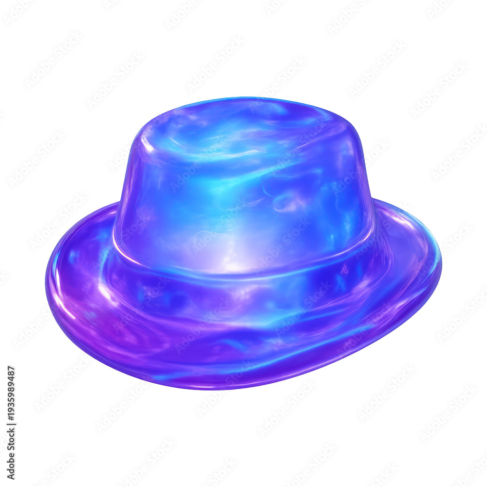 Fototapeta premium PNG Futuristic iridescent bucket hat