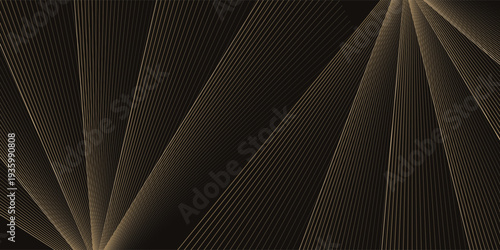Modern Abstract Gold Lines on Brown and Black Background