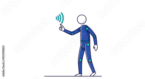 Person Controlling Device with Remote Signal.