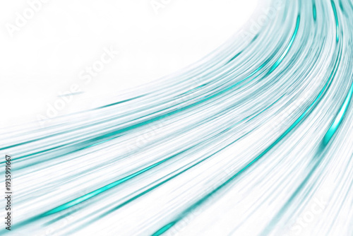 Abstract light trails vector illustration with shiny flowing lines and cool light effect