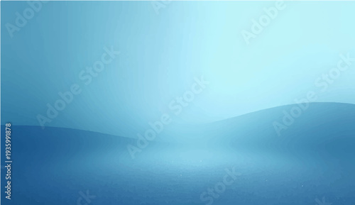 A textured old paper background merges with a misty morning fog over a dark blue ocean horizon where sunlight reflects through storm clouds