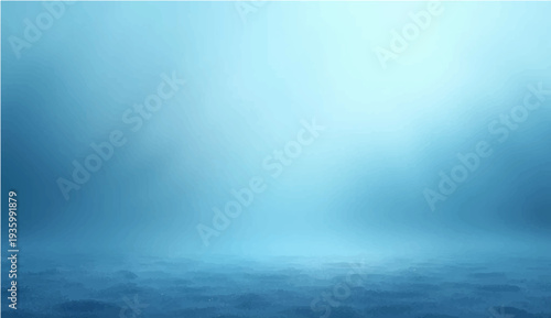 A textured old paper background merges with a misty morning fog over a dark blue ocean horizon where sunlight reflects through storm clouds