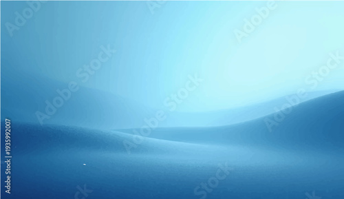 A textured old paper background merges with a misty morning fog over a dark blue ocean horizon where sunlight reflects through storm clouds