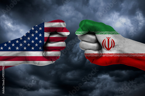 Bild auf Leinwand USA vs Iran