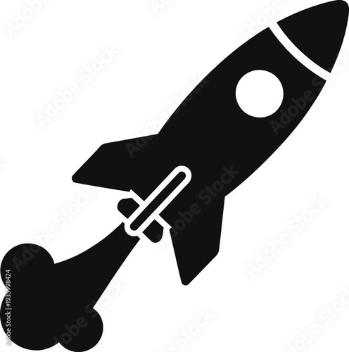 Dynamic missile launch A symbol of rapid startup, innovation, and ambitious progress