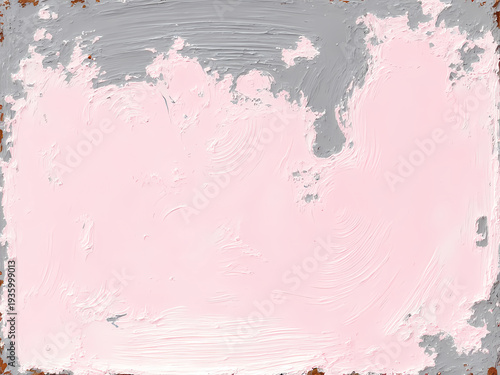 Creating a Dreamy Landscape With Soft Grey, White, and Pink Oil Paint Blending Together in a Serene Abstract Form on Canvas Generative AI