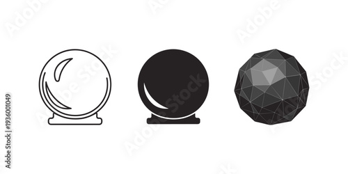 Crystal Ball Icons Set