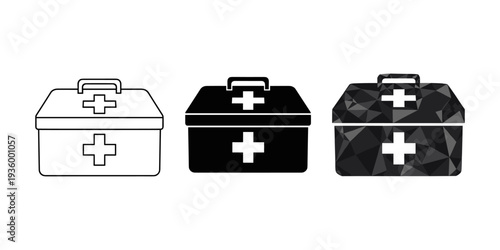 First Aid Kit Icons Set
