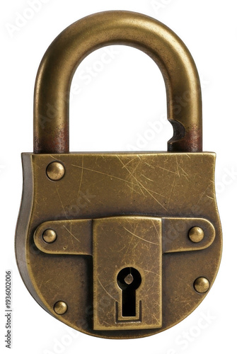Vintage brass padlock png antique lock png old security png metal lock png transparent png