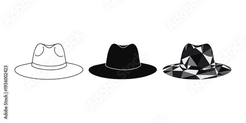 Three Fedora Hat Styles