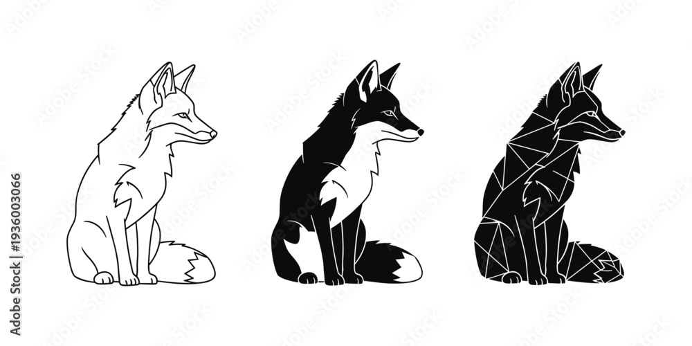 Obraz premium Three Fox Styles