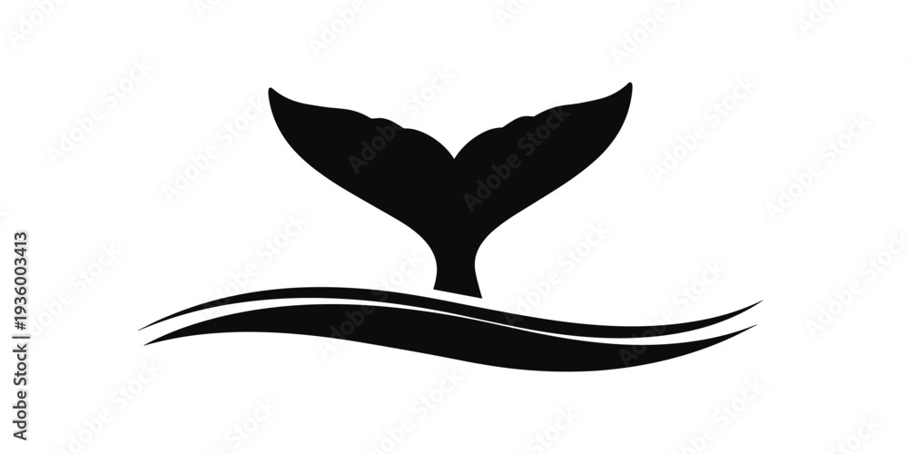 Obraz premium Whale Tail Silhouette