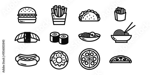Fast Food Icons Collection