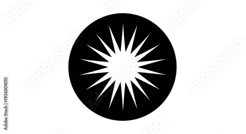 Abstract Starburst Circle Graphic Design