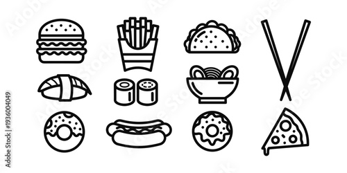 Fast Food Icons Collection