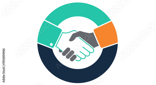 Business Partnership Agreement Circle Icon