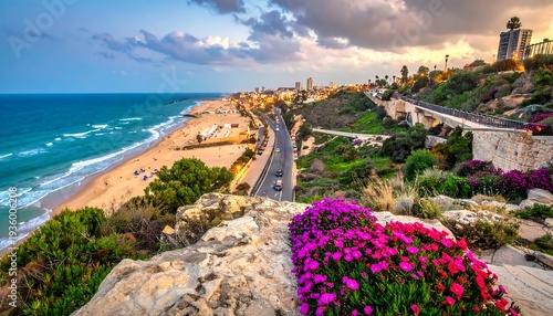 Scenic coastal view of Guardamar del Segura, Alicante, Spain.