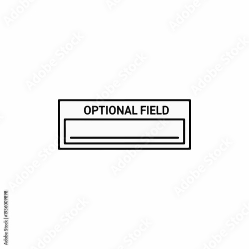 Optional field input box for user interfaces in minimalistic style