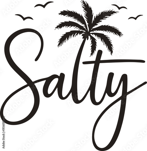 Salty Summer svg, Palm summer svg