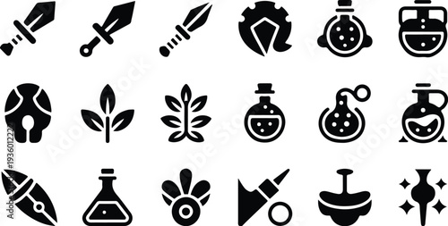 Set of 16 science icons vector