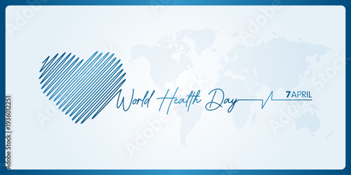 7 april world health day concept design vector illustration
