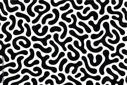 Wallpaper Mural Minimalist Black and White Abstract Pattern with Energetic Flowing Shapes Background Design Torontodigital.ca