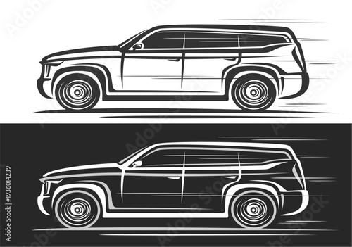 Vector logo for SUV Car