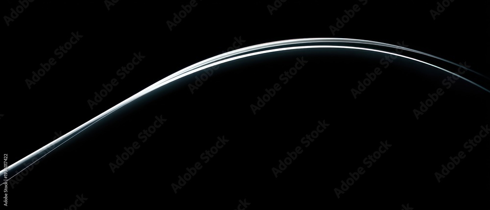 Fototapeta premium Abstract curved lines against a black background graphic art design element